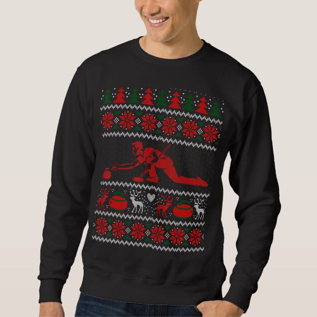 Sudadera Filas De Curling Stones Curler & Curling Team Ugly (Anverso)