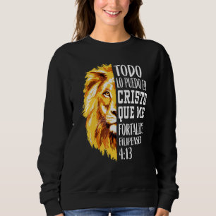 Sudadera Filipenses 4 13 Hombres Christian Verse Leon Judah