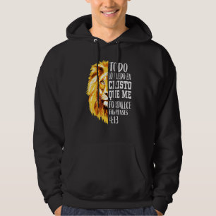 Sudadera Filipenses 4 13 Hombres Christian Verse Leon Judah