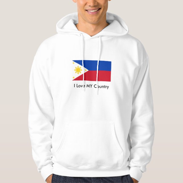 Sudadera Filipinas Bandera el MUSEO Zazzle I Love MY (Anverso)