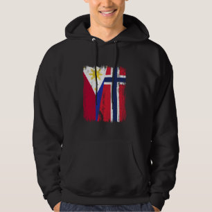 Sudadera Filipinas Noruega Media Bandera Filipino Noruego A