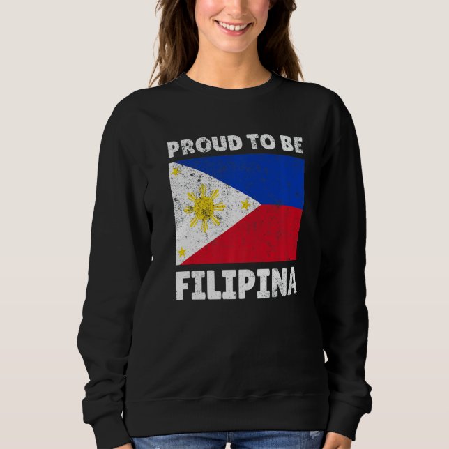 Sudadera Filipinas Orgulloso De Ser Filipina Filipina Mi Ad (Anverso)