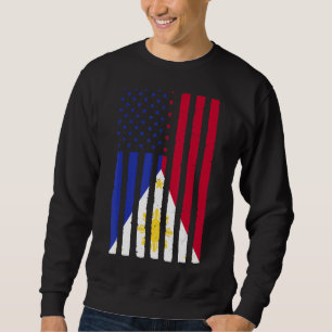 Sudadera Filipinas Roots Usa Bandera Patrimonio De Mitad Fi