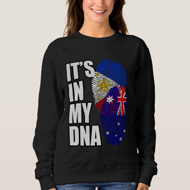 Sudadera Filipino And Australian Mix DNA Flag Heritage (Anverso)