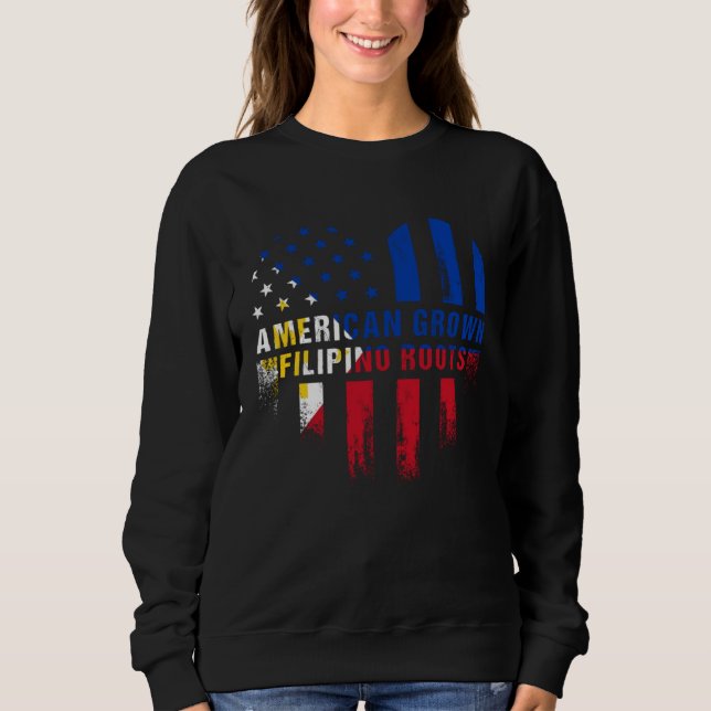 Sudadera Filipino Roots American Grown Love Philippines Fla (Anverso)