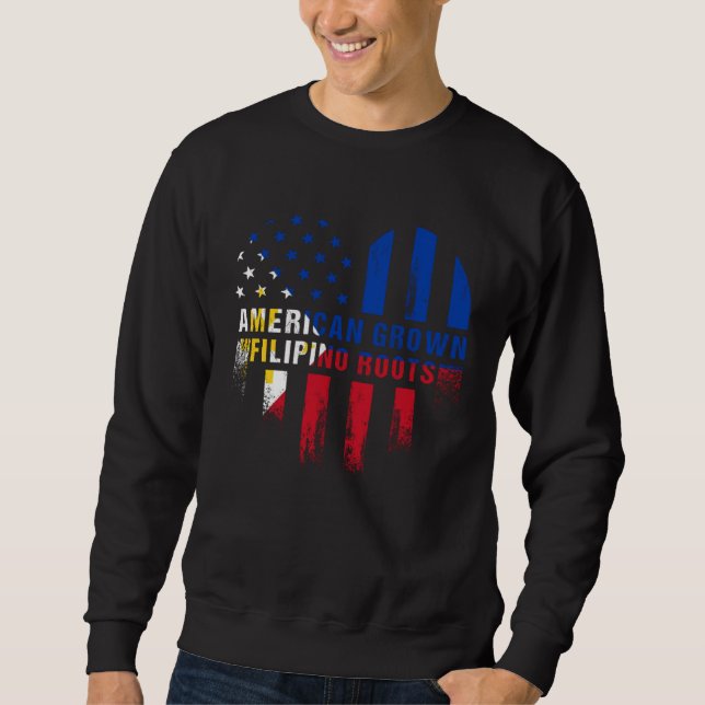 Sudadera Filipino Roots American Grown Love Philippines Fla (Anverso)