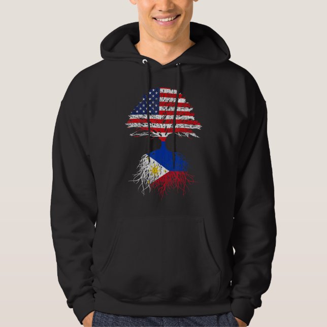 Sudadera Filipino Rota Árbol Estadounidense De Crecer Filip (Anverso)