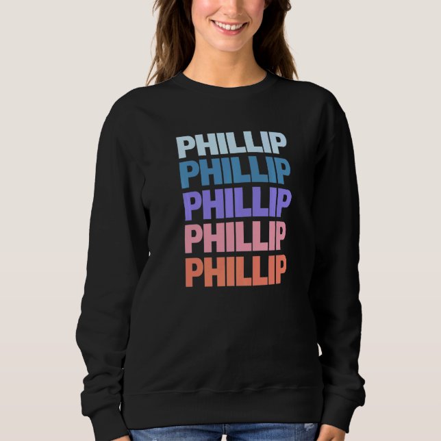 Sudadera Fillip de texto repetido moderno (Anverso)