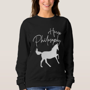 Sudadera Filosofía de caballo Viaje Animal Estilo Blanco Oc