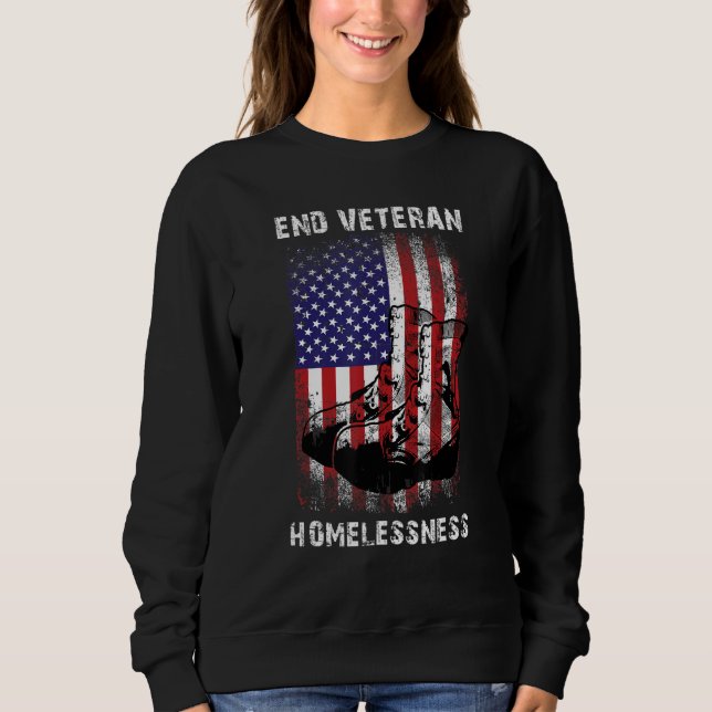 Sudadera Fin de la indigencia veterinaria Vet Bandera Ameri (Anverso)