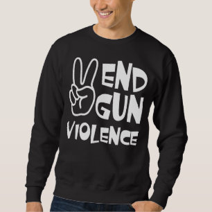 Sudadera Fin de la violencia en las armas signo de paz Día