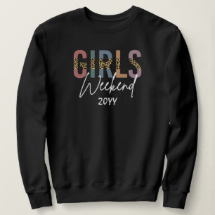Sudadera Fin de semana de chicas estampado de guepardo esca