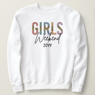 Sudadera Fin de semana de chicas estampado de guepardo esca