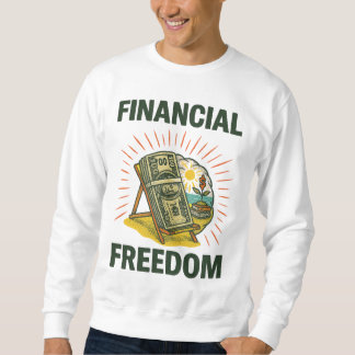 Sudadera Financial Freedom Beach Scene Wealth-Building