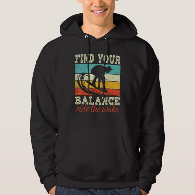 Sudadera Find Balance Ride the wake Wakeboarding (Anverso)