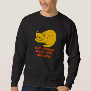 Sudadera Fines de semana con gatos y café Gato Café Gatit