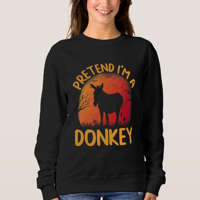 Sudadera Finge que soy un grupo de burro que coincide con H (Anverso)