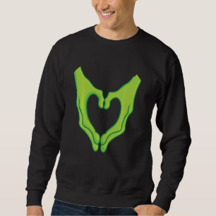 Sudadera Finger Heart Shape Halloween Alien Hand