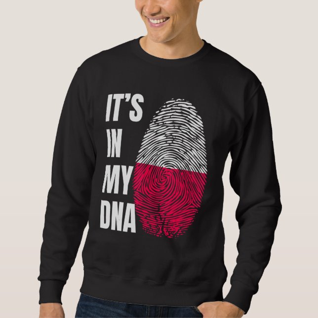 Sudadera Fingerprint DNA Biometry Polish Flag Poland (Anverso)