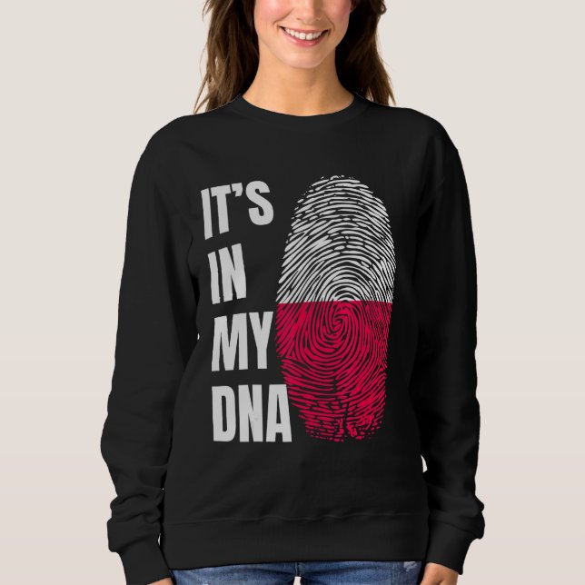 Sudadera Fingerprint DNA Biometry Polish Flag Poland (Anverso)