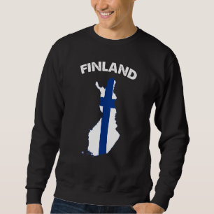 Sudadera Finlandia Mapa de bandera Apoyar a Finlandia