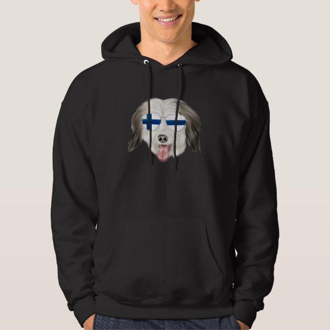 Sudadera Finnish Flag Coton de Tulear Dog Finland Pocket (Anverso)