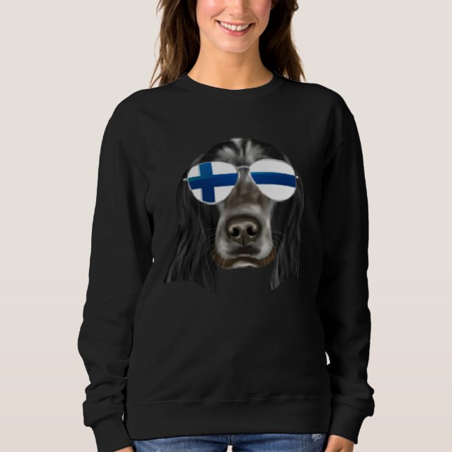Sudadera Finnish Flag English Cocker Spaniel Dog Finland Po (Anverso)