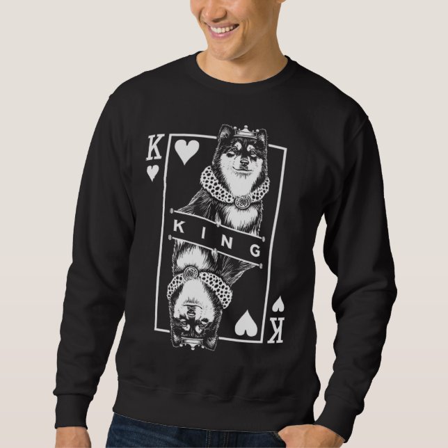 Sudadera Finnish Lapphund King Of Hearts  Dog  Pop (Anverso)