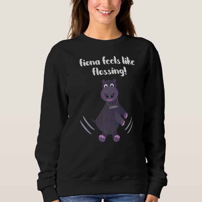 Sudadera Fiona El Bebé Hippo De Cincinnati Se Siente Como F (Anverso)