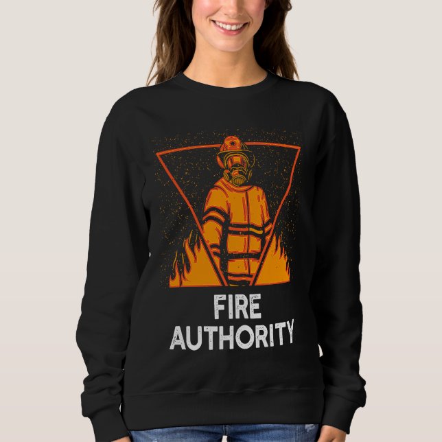 Sudadera Fire Authority Fire Department School Firefighting (Anverso)