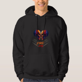 Sudadera Fire Away Vibrant Twin Skulls Graphic