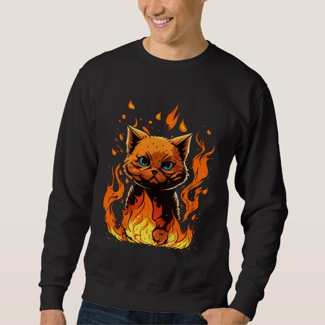 Sudadera Fire Cat (Anverso)