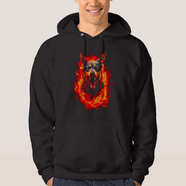 Sudadera Fire German Shepherd Dog (Anverso)