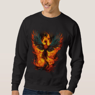 Sudadera Fire Phoenix Bird Firebird Renacer Mythtic Bird Ph