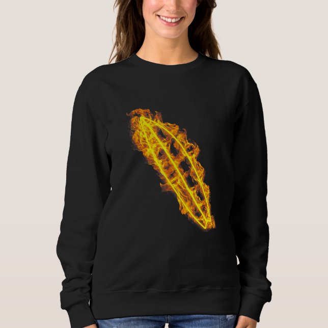 Sudadera Fire Surfboard Flames Surfing Surfboard Surfboard (Anverso)