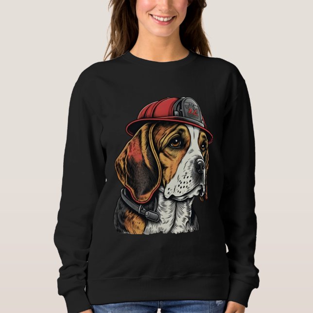 Sudadera FireFighter Beagle Dog For Beagle Dad Fire Fighter (Anverso)