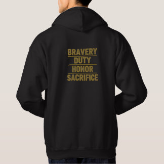 Sudadera Firefighter Bravery Duty Honor Sacrifice Hoodie