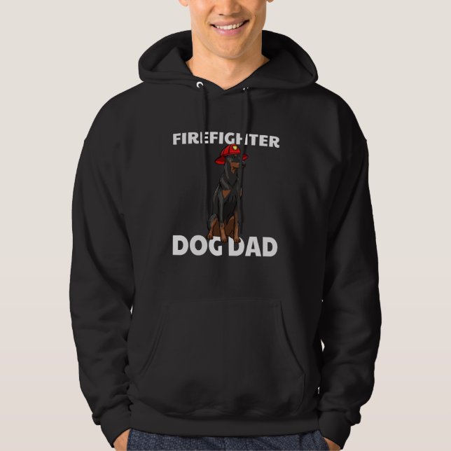 Sudadera Firefighter Dad Dog Doberman Mom Women Dog  Puppy (Anverso)