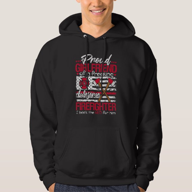 Sudadera Firefighter Girlfriend Shirt Firefighter Axes Amer (Anverso)