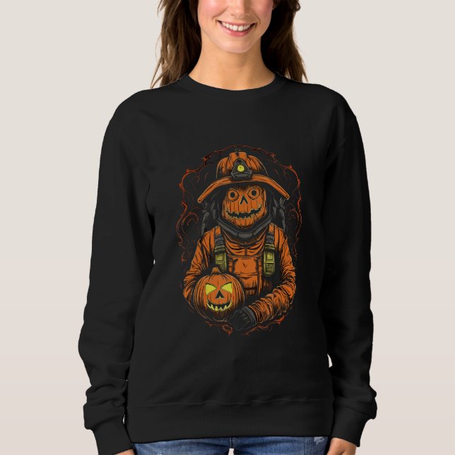 Sudadera Firefighter Halloween Fireman Halloween Party Fire (Anverso)