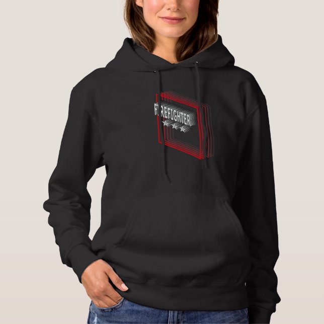 Sudadera Firefighter Job Title Appreciation Retro (Anverso)