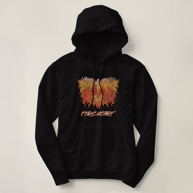 Sudadera Fireheart Phoenix Bird Fire Love Mythical Magic Fa (Diseño del anverso)
