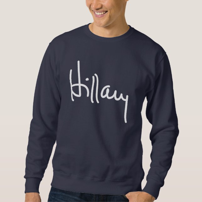 Sudadera Firma de Hillary (Anverso)