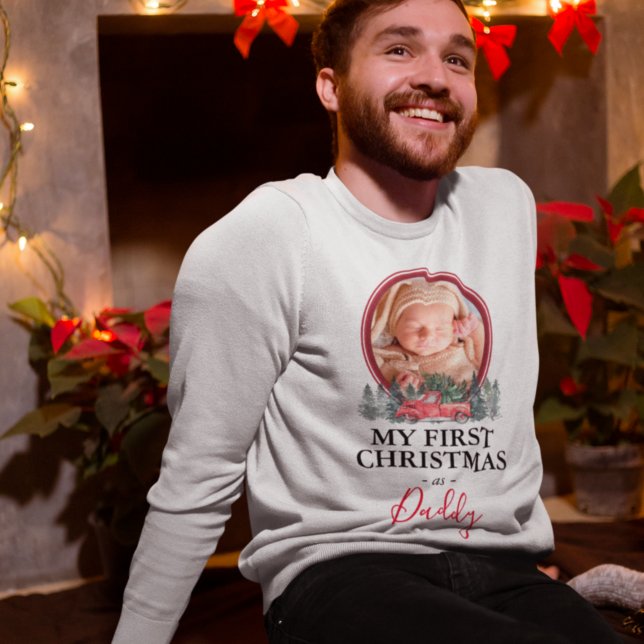 Sudadera First Christmas as Daddy Red Truck (Subido por el creador)