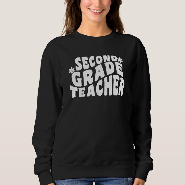 Sudadera First Day Of Back To School Retro Second Grade Tea (Anverso)