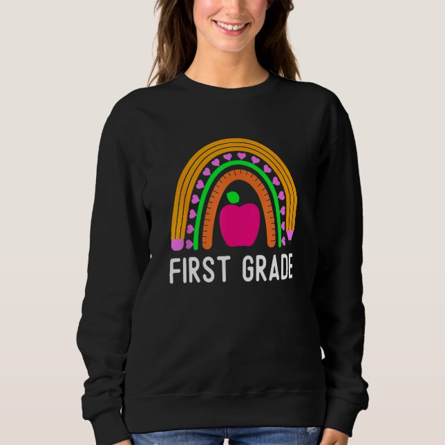 Sudadera First Grade Rainbow Girls Boys Teacher Team 1st Gr (Anverso)