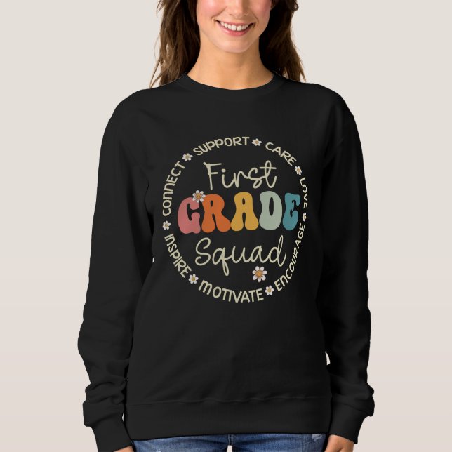 Sudadera First Grade Squad Appreciation Week Back to School (Anverso)