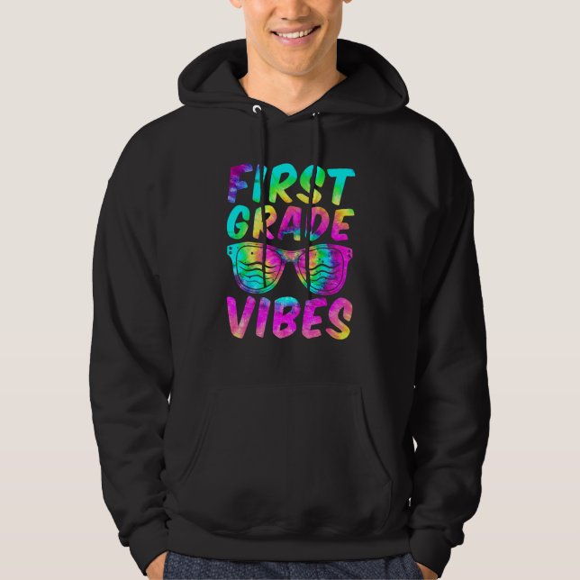 Sudadera First Grade Vibes First Day Of 1st Grade Kids Back (Anverso)