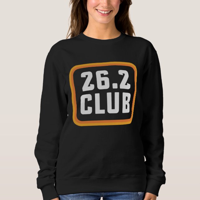 Sudadera First Marathon Runner Running 26 2 Club Marathoner (Anverso)