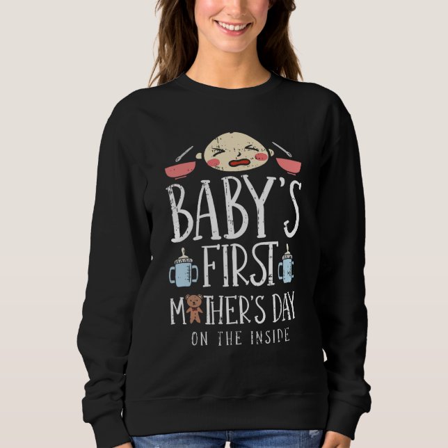 Sudadera First Mothers Day Cute Always Hungry Baby Mom Momm (Anverso)